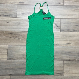 ABSOLUTELY‎ LOVE IT Small Spaghetti Strap Ring Back Fitted Dress Kelly Green